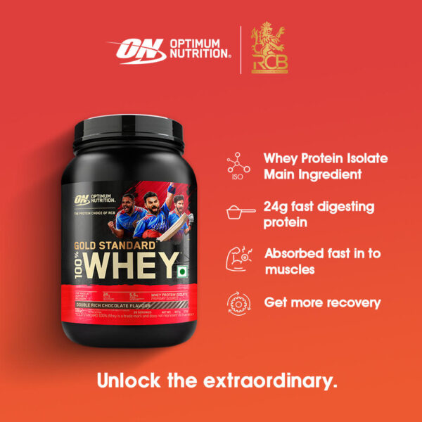 Gold Standard 100% Whey Protein | 907 g (2 lbs) | Double Rich Chocolate - Image 4