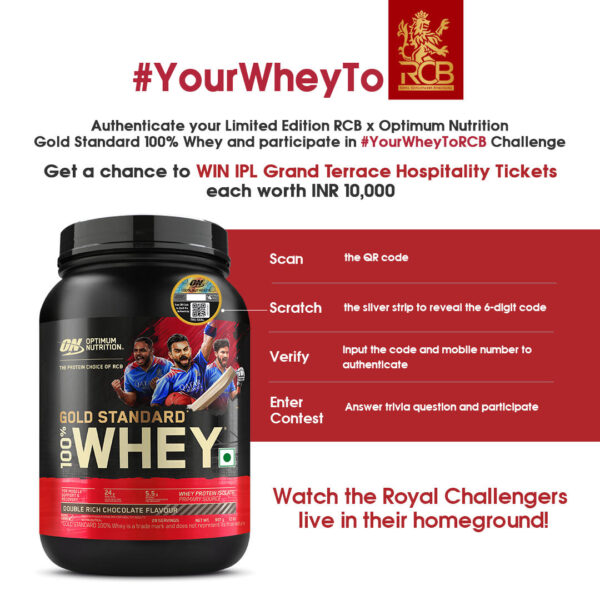 Gold Standard 100% Whey Protein | 907 g (2 lbs) | Double Rich Chocolate - Image 5